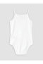 White Strappy Baby Girl Snapback Bodysuit 3-Piece Set - 3