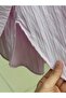 Çiğdem Striped Linen Mixed Oversized Women's Shirt-Zn1174 Pink - 4