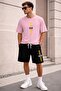Oversize T-Shirt Black Shorts Set Casual Sports Combination Summer 2-Piece Set Never Give up Printed