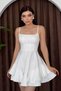 Women's Strappy Mini Dress Square Neckline Flounce Skirt Stylish Casual Event Graduation Dress