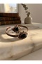 Onyx Natural Stone Embellished Copper Bracelet and Ring Set