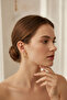 Yellow Color Infinity Figured Stone Hoop Earrings Women's Bijouterie Jewelry - 7