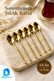 6-Piece Gold Teaspoon Set – Elegant Metal Tea and Coffee Spoons in Gold Color - 2