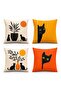 Hiding Cats Patterned 4-Piece Throw Pillow Cover Set - 3