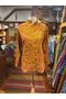 Mustard Color Bohemian Jacket with Floral Embroidery and Pocket Detail - 5