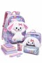 Children's Primary School Bag Set of 3 Plush Detailed Backpack, Lunch Bag, Pen Holder