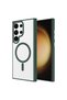 Galaxy S24 Ultra Case Magsafe Transparent Back Face Camera Raised Silicone Shrp - 3