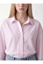 Two Mt Shop Quality Xside Pink Striped Oversize Oxford Women's Shirt - 3