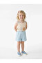Cotton Textured Shorts with Elastic Waist