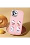 iPhone 11 Pro Compatible Case with Camera Protector Pink Silicone Couple Phone Case with Kitty Pattern - 2
