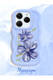 Tecno Spark 20 Pro Compatible Case Camera Protector Blue Silicone Couple Phone Case Floral Pattern - 2