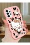 Samsung Galaxy A13 4g Compatible Case Camera Protector Pink Silicone Couple Phone Case Kitty Pattern