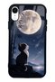 iPhone Xr Moon Guardian Kitty Design Glossy Phone Case
