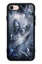 iPhone 7 Midnight Chrome Butterfly Design Glossy Phone Case