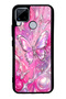 Realme C15 Pink Prism Butterfly Design Glossy Phone Case