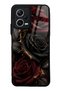 Xiaomi Redmi Note 12 5g Obsidian Crimson Rose Design Glossy Phone Case