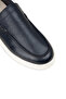 Men's Genuine Leather Navy Blue Loafers - 5