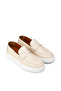 Men's Genuine Leather Beige Loafer Shoes - 4