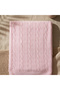 Aura Pure Luxury Sherpa Lined Hair Knit Knitwear Baby Blanket 100*100 - Soft Textured Pink Winter Blanket - 8