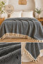Cotton Multi-Purpose Pique 220X240 Double Bedspread Sofa Cover Tv Shawl with Tassels