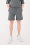 100% Cotton Loose Fit Elastic Waist Loose Fit Short Shorts Dark Gray - 3