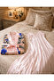 طقم قميص نوم طويل مع روب ساتان مطبوع من Night Rose، مقاسات 1-4، بتصميم أنيق ومريح. - 5
