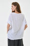 White Italian Oversize Blouse with Necklace, Size 40 - 44 - 3