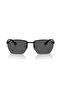 Men's Rectangle Pilot Sunglasses, Metal, Grey, AX2048S - 6