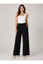 Women's Modal Fabric High Waist Lace-Up Wide Leg Pants Style Sweatpants - 2