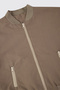 Boy's College Collar Zippered Beige Jacket - 3