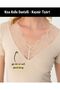 Women's Short Sleeve Lace Modal Cashmere T-Shirt - 2