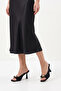 Monica Women's Heeled Slippers - Black Nubuck - 6