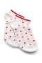 Set of 6 White Polka Dot Women's Socks - Soft Cotton - 3