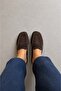 Noble Brown Suede Genuine Leather Loafer Slippers - 3