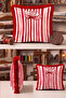Stylish Tropical Fringe Pillowcase with Striped Floral Design - Botanical Burgundy Tassel Throw Pillow Cover - 7