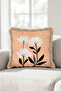 Floral Design Botanical Fringed Pillowcase - Natural Floral Black Mink Tassel Throw Pillow Cover - 5