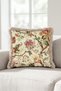 Floral Vintage Castle Elegance Fringed Pillowcase-Botanical Bohemian Green Mink Tassel Throw Pillow Cover - 5