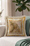 Vintage Antique Framed Fringed Pillowcase - Castle Rustic Beige Gray Mink Tassel Throw Pillow Cover - 6