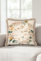 Vintage Patterned Fringed Pillowcase with Floral Birds - Romantic Spring Mink Tassel Throw Pillow Cover - 6