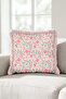 Floral Pastel Spring Romantic Fringe Pillowcase - Botanical Pink Gray Cream Tassel Throw Pillow Cover - 7
