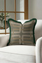 Geometric Chain Fringed Pillowcase - Maze Ethnic Bohemian Mink Navy Blue Tassel Throw Pillow Cover - 2