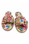 Women's Flower-Patterned Stone-Bow Detail Stylish Daily Slippers - 4