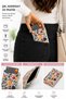 Geometric Pattern Zippered Card Holder Wallet – Multi-Compartment Slim Card and Coin Purse - 3