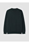 Vizyon New Season Green Crew Neck Embroidered Men's Thick Sweatshirt - 7