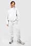 1998 Tracksuit Set - Gray Printed Set Jogger Sweatshirt with Elastic Cuffs and Hood - 2