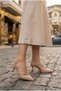 155-7350 Buckle Detailed 6 cm Heel Height Comfortable Women's Shoes - 5