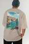 Dubrovnik Croatia 3 Beige Oversize Country City Back Printed Unisex T-Shirt 100% Cotton Premium - 6