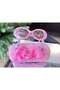Kids UV400 Protection with Light Weight Eyewear, 3D Color Rhinestone Bow Kids Sunglasses Set, Sweet Sequin Portable Hard Protective Case Kit - 4