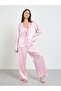 Pink Pack Of 3 - Satin Lace Cami, Robe And Pyjama Set - 2
