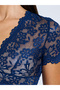 Floral Lace Plunge Neck Crop Top And Full Brief Set - 3